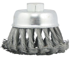 BRUSH WIRE CUP PLAITED 80MMDIA, FOR DERUSTING BRUSH MAG9000