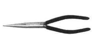 PLIER LONG NEEDLE NOSE, PLASTIC COVERED HANDLE 150MM