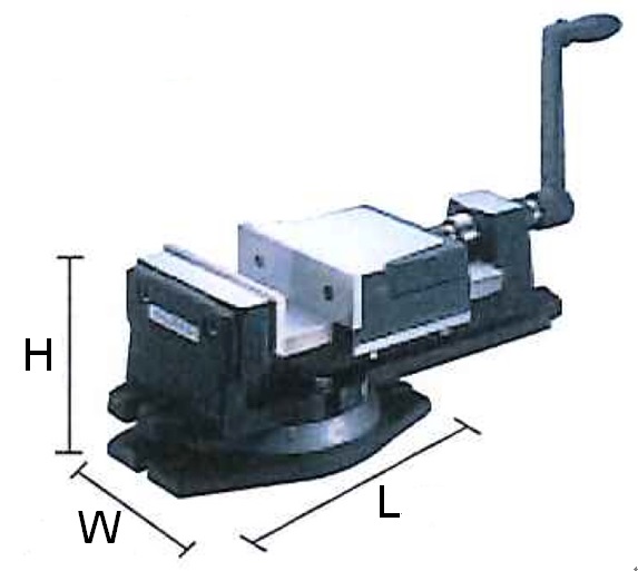 VISE MILLING K W/SWIVEL BASE, JAW SIZE 153X112X43MM