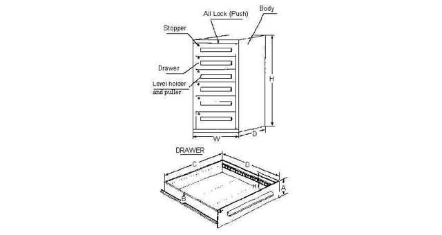 MASTER TOOLS & PARTS DRAWER, A300XC600XD600MM