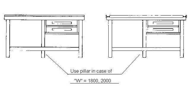 WORK BENCH WOODEN-TOP, W1000XD700XH800MM