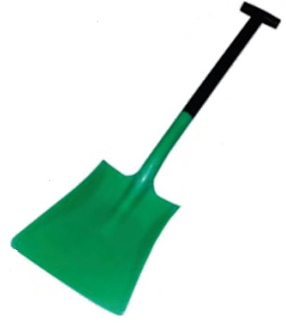 SHOVEL SQUARE NON-SPARK, FIBREGLASS 290X445X1040MM