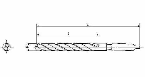 DRILL H.S.S. MORSE TAPER SHANK, LONG TWIST 19.0X350MM