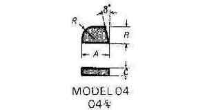 CARBIDE TIP #04-1 13X9X3MMXR5