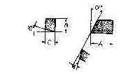 CARBIDE TIP #09-J-4L 32DEG, LEFT HAND 25X14X10MM