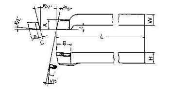 TOOL BIT TIP WELDED HSS KNIFE, LEFT HAND-12 12X12X125MM