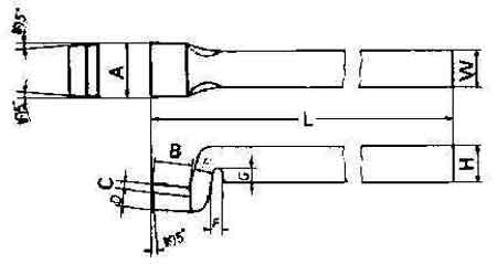 TOOL BIT TIP WELDED HSS SPRING, FINISHING-32 32X32X355MM