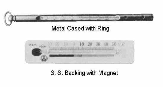 THERMOMETER FOR REFRIGERATOR, WOODEN PLATE BACK -30 TO 50DEG