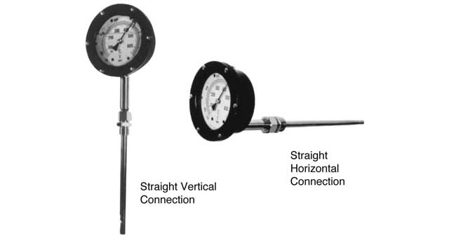 THERMOMETER DIAL MERCURY, ACTUATED STEM TYPE W/DETAIL