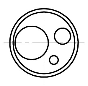 SLEEVE ADAPTER FOR TEMPERATURE, CALIBRATOR OD:28MM 3 BORES