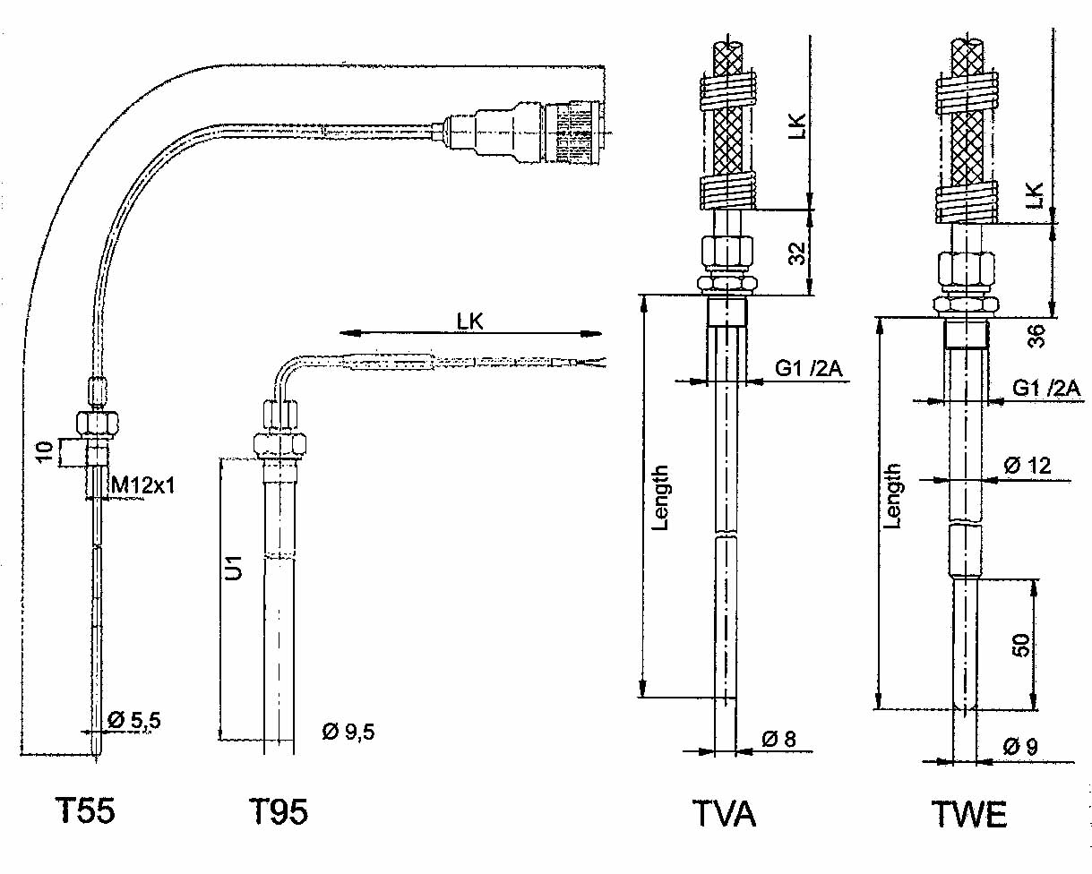 SENSOR CABLE FOR EXHAUST GAS, TEMP SIKA W/FURTHER DETAILS