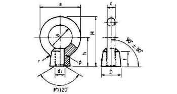 EYE NUT STEEL M36