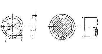 RETAINING RING STEEL (C TYPE), WITH FURTHER DETAIL