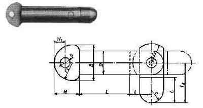 PIN SHIP'S TOGGLE A TYPE GALV', STEEL WITH FURTHER DETAIL