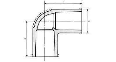 ELBOW PVC 90DEG, FOR WATER SUPPLY SIZE 150