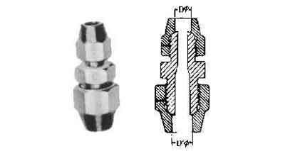 UNION COUPLING REDUCING FLARED, BRASS 1/4"X1/2"