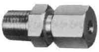 CONNECTOR MALE FLARELESS BRASS, 15MMXPT3/8