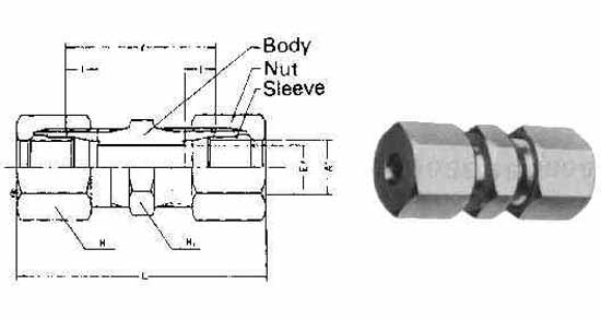 UNION FLARELESS BRASS, 10MMXPF3/8