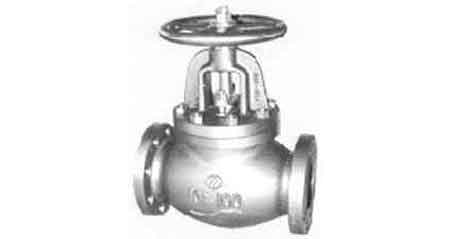 GLOBE VALVE SCREW DOWN CHECK, C-IRON FLANGED F7375 10K-150MM