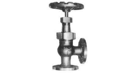 ANGLE VALVE S/D CHECK BRONZE, FL'GED U-BONNET F7412 5KG-15MM