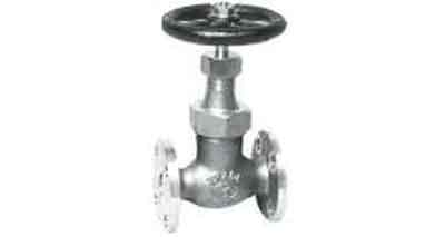 GLOBE VALVE S/D CHECK BRONZE, FL'GED U-BONNET F7413 16K-32MM