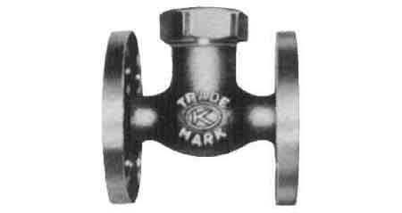 GLOBE VALVE LIFT CHECK BRONZE, FL'GED U-BONNET F7415 5KG-20MM