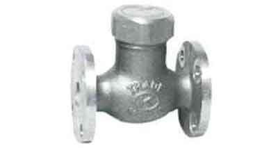 GLOBE VALVE LIFT CHECK BRONZE, FL'GED U-BONNET F7417 16K-40MM