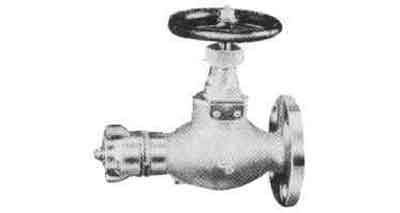 GLOBE HOSE VALVE BRONZE, FLANGE&SCREW F7334 5KG-15MM