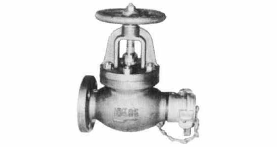 GLOBE HOSE VALVE CAST-IRON, FLANGE&COUPLING F7333 10K-50MM