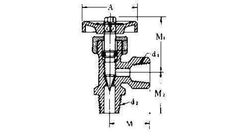 NEEDLE VALVE ANGLE BRASS, MALE&FEMALE END 1/8X1/8