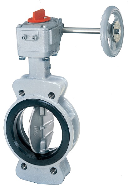 BUTTERFLY VALVE SEMI-LUGGED, W/WORM GEAR 3"