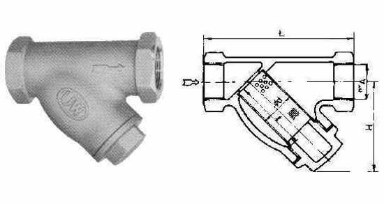 Y-STRAINER BRONZE SCREWED-END, 16KG-20A