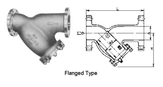 Y-STRAINER BRONZE FLANGED-END, 10KG-125A