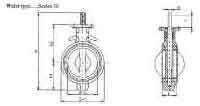 VALVE BUTTERFLY CAST IRON DIN, WAFER TYPE SERIES 50 125MM