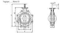 VALVE BUTTERFLY CAST IRON DIN, LUG TYPE #52 PN16 450MM