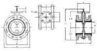 VALVE BUTTERFLY CAST IRON DIN, FLANGED SHORT #53 PN6 200MM