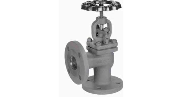 ANGLE VALVE DIN CAST STEEL 399, FLANGED PN16 ANGLE DN 100