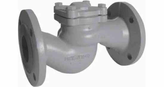 CHECK VALVE DIN C/IRON FLANGED, LIFT TYPE PN16 #77 DN 150