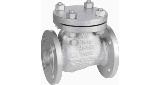 CHECK VALVE DIN CAST STEEL, FLANGED SWING PN16 #109 DN 80