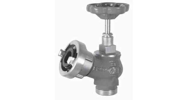 FIRE/DECKWASH VALVE DIN 30DEG., ANGLE COPPER ALLOY #905 1-1/4"