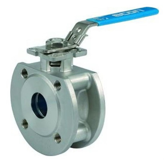 BALL VALVE DIN STAINLESS STEEL, WAFER TYPE PN 40 #7383 DN 100