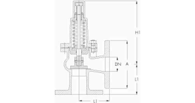 OVER FLOW VALVE DIN BRONZE, FLANGED END ANGLE #524 DN 125