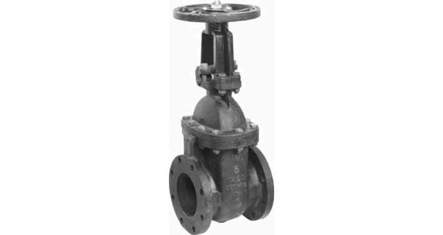 GATE VALVE ANSI 125 CAST IRON, BRONZE TRIM FLANGED #1800 8"