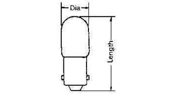 LAMP PILOT TUBULAR CLEAR, BA-15D 110V 5W 20X48MM