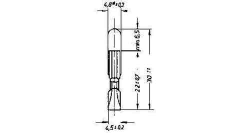 LAMP TELEPHONE INDICATOR T5.5, (30) 24V 50MA 5.5X30MM