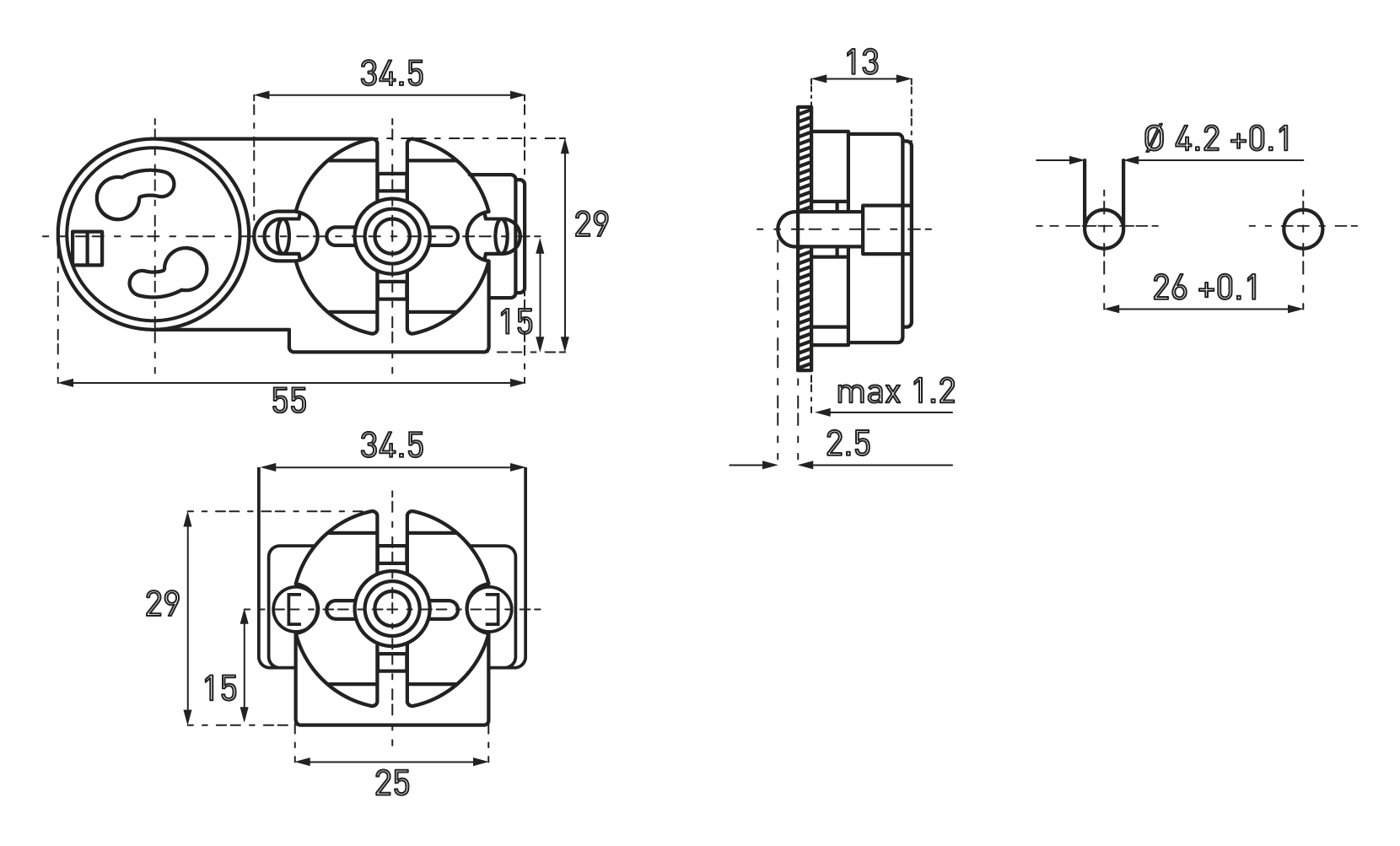 FL-LAMP HOLDER SIDE MOUNTING, ROTOR W/O STARTER HOLDER 2A