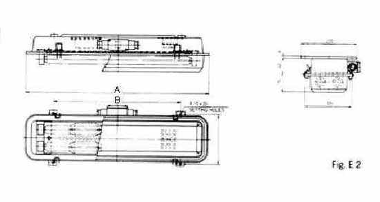 FL CEILING LIGHT WATERTIGHT, W/GLOBE AC220V KEW201 20WX1