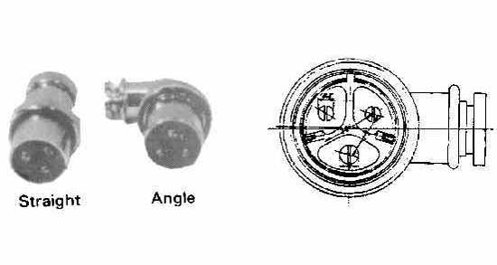 PLUG WATERTIGHT 3PIN ANGLE, USCG TYPE R&S BRASS