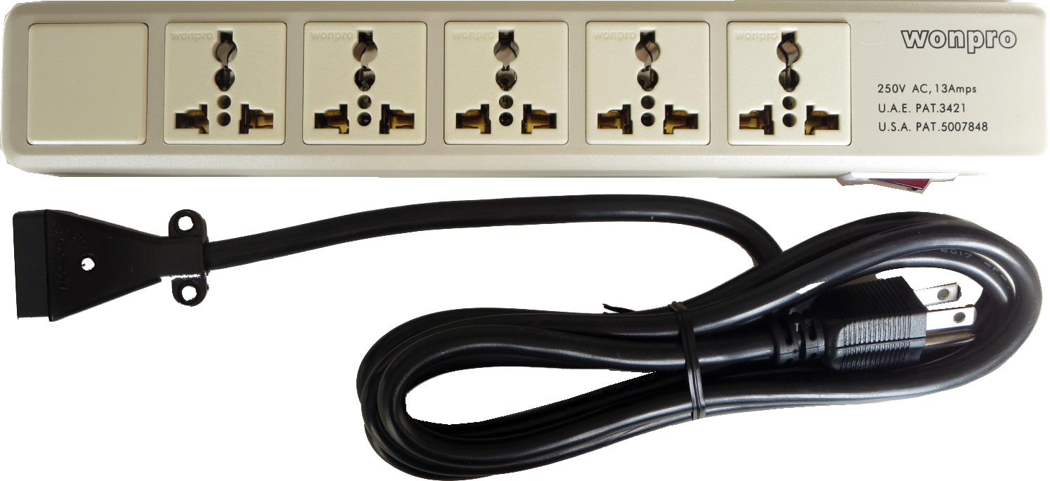 RECEPTACLE 5WAYS MULTI PLUG, 2ROUND/3FLAT/2FLAT PINS 5MTR