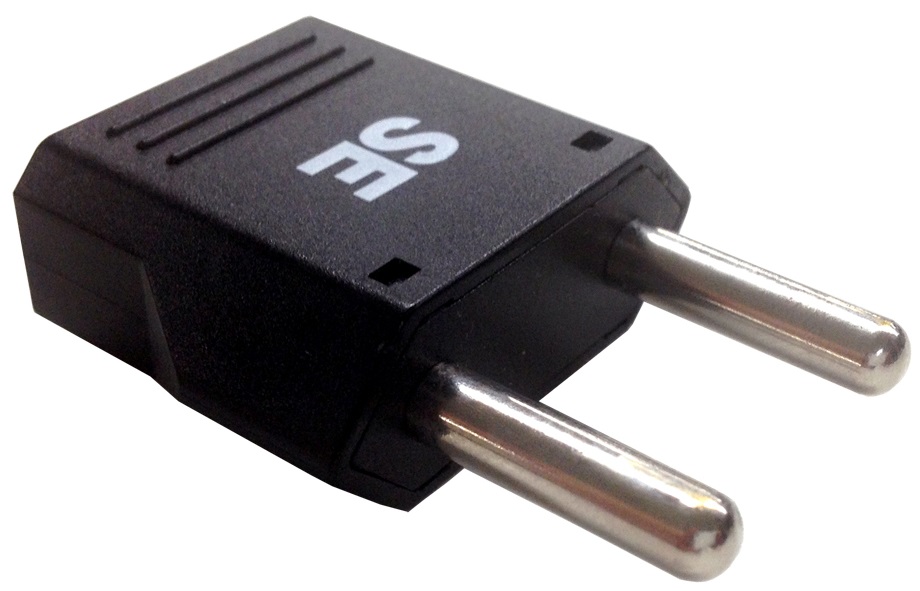 ADAPTOR 2ROUND PIN (SE) PLUG &, 2 PIN (A/B/C) RECEPTACLE